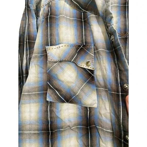 Wrangler Pearl Snap Button-Down Cowboys Western Shirt Size XXL - Picture 3 of 5